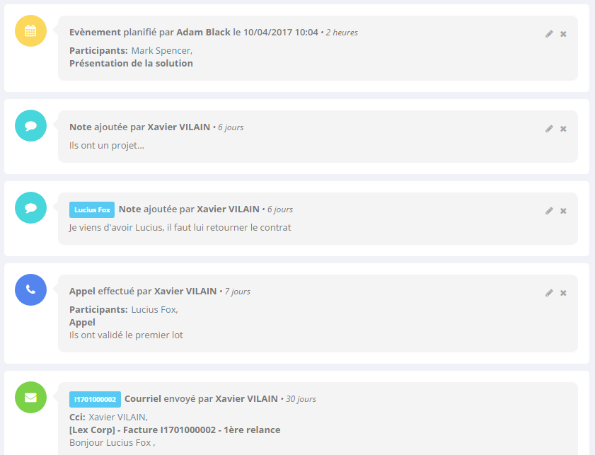 Fiche Contact et Prospect